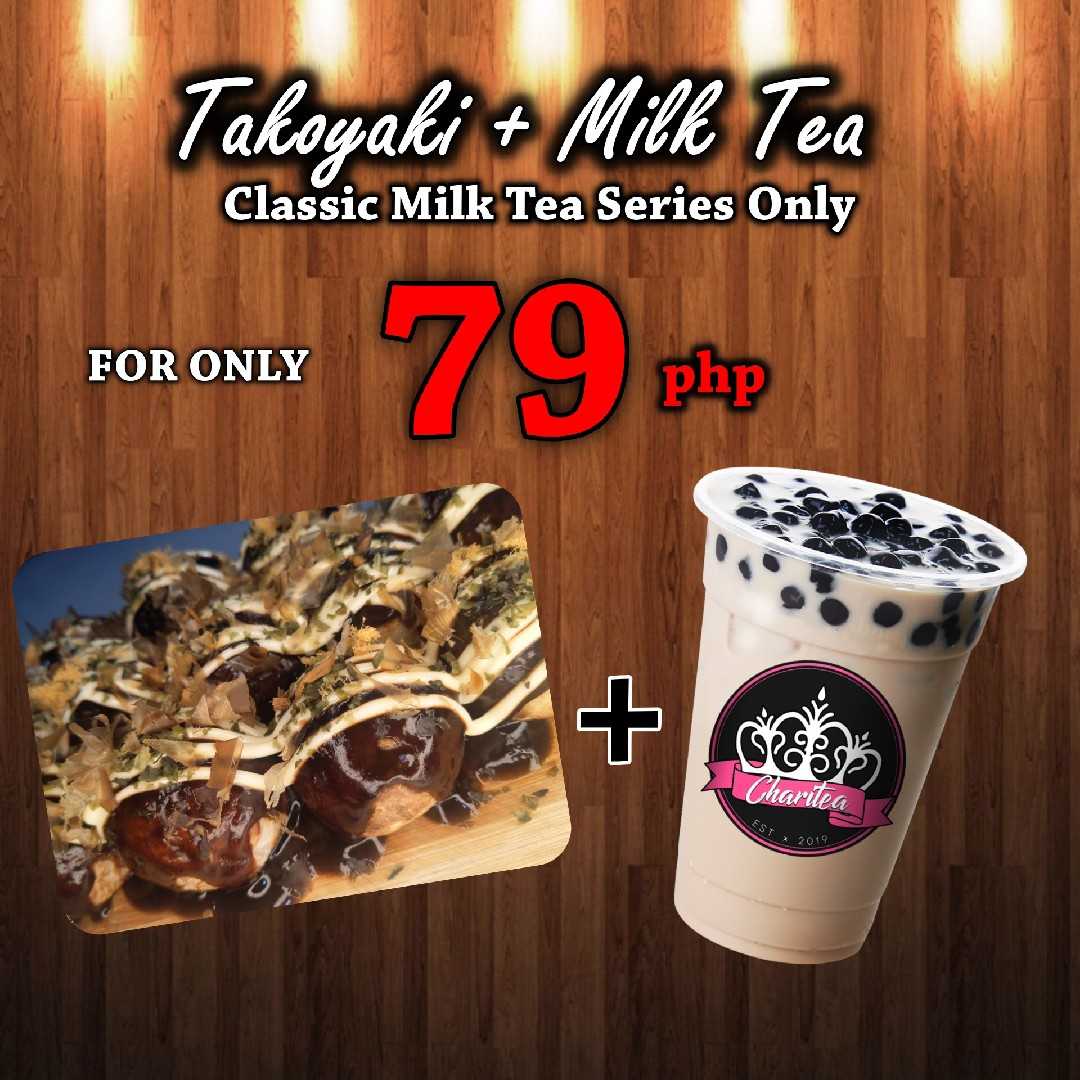 Takoyaki + Milk tea